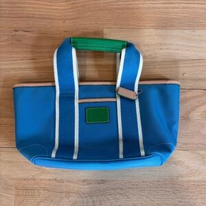 Coach Hampton Weekend mini tote bag in blue and green